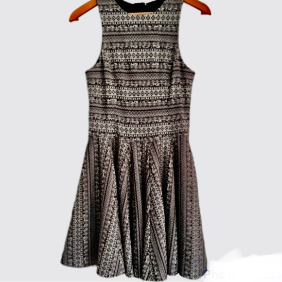 NWOT Tibi Knit Black & White Skater Dress size small - Picture 1 of 8